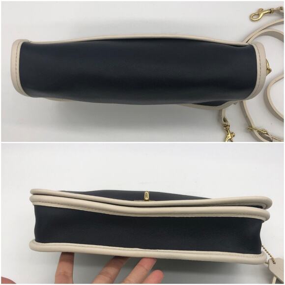 LIKE NEW Vintage Coach Spectator Pocket Purse 9668 Navy White - Picture 5 of 10